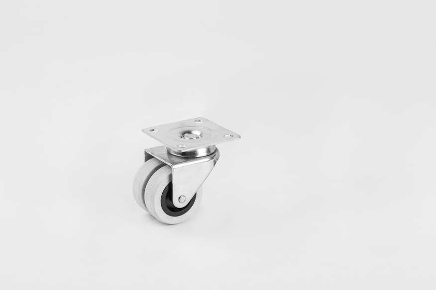 Grey Double Pulley Disc Caster In 50*20-Furniture Casters
