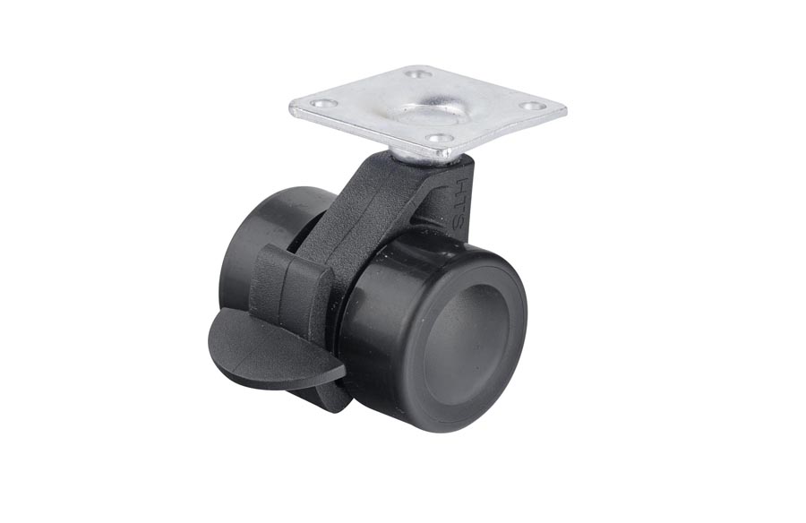 Thermo Covered Disc Caster With Brake- Micro Caster- Shelf and Display Caster