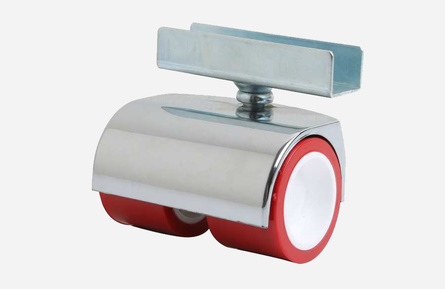 Double Pulley U Disc Caster With Chrome Covered- Decorative Furniture wheels