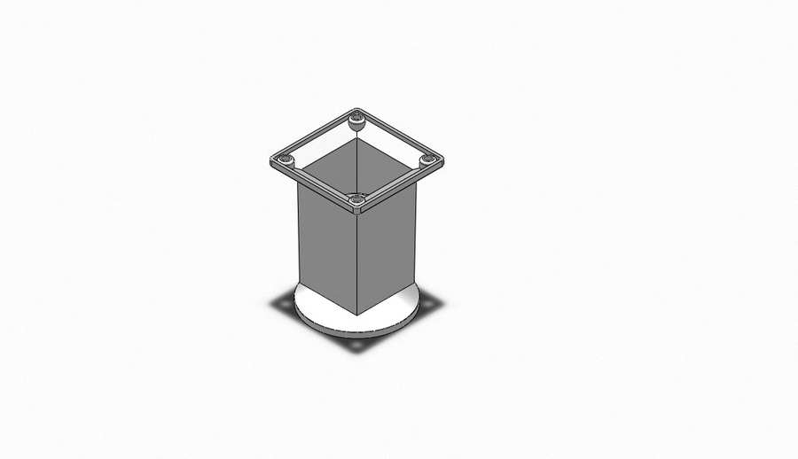 Square Satin Covered Furniture legs, 10cm