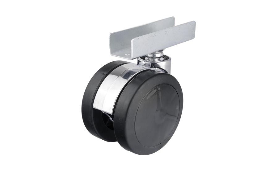 Plastic Chrome Body U Disc Caster In 65mm- Furniture Caster