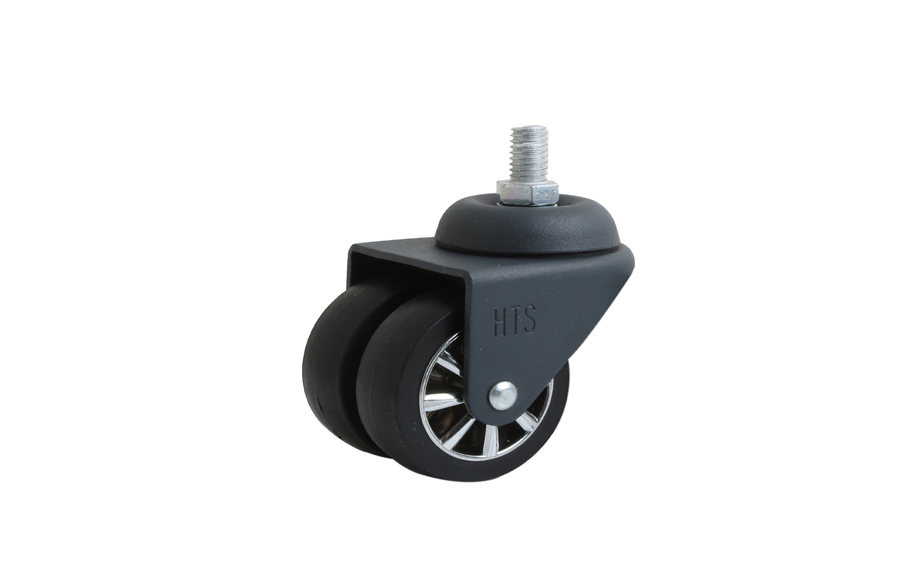 50mm Anthracite Chrome  Double Pulley Screw Caster- Decorative Furniture Casters