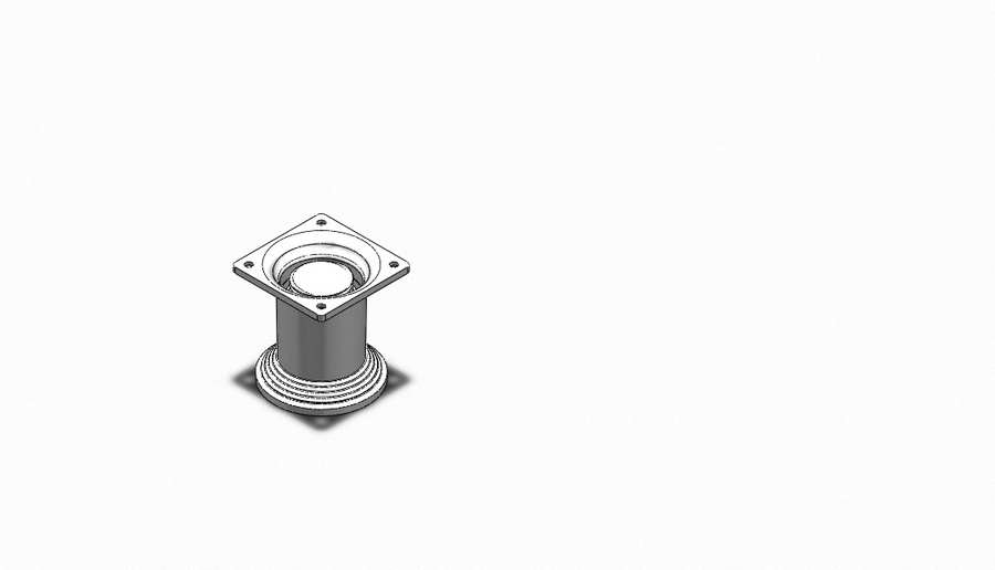 Selcuk Chrome Covered Furniture legs, 8cm