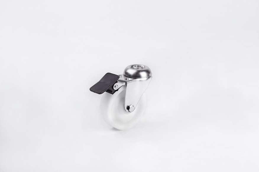 Polyamide Pulley Blank Hole In 75*25mm Caster With Brake-Furniture Caster and Wheels