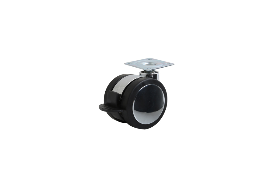 Chrome Disc Caster With Brake In 65mm- Furniture Caster and Wheels