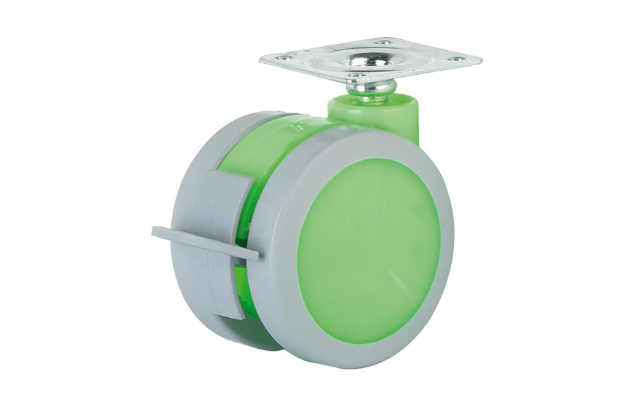 Colored Disc Caster With Brake- Colorful Furniture Wheels