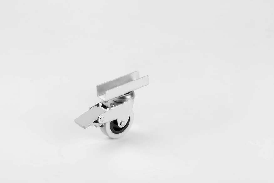 Economic U  Disc Caster With Brake In 50mm-Furniture Casters
