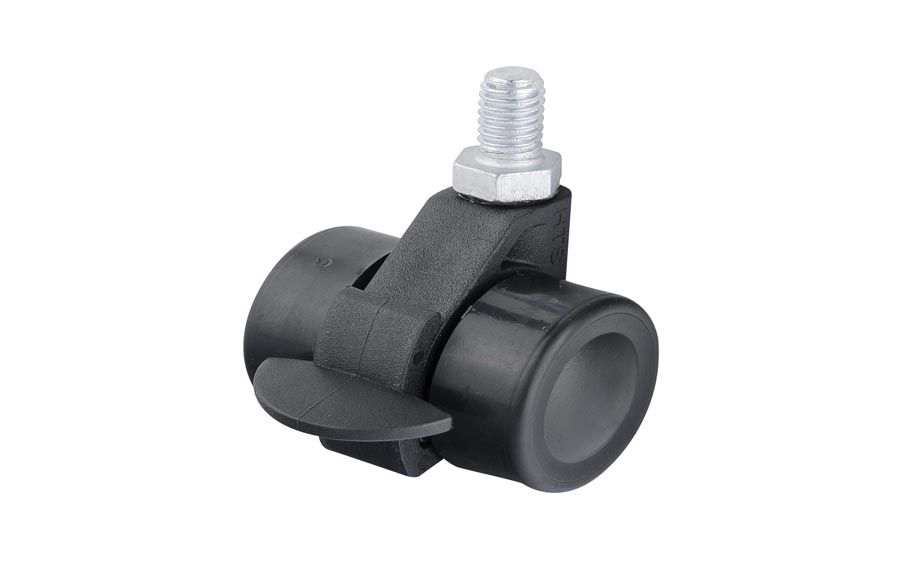 Thermo Covered Screw Caster With Brake- Micro Caster- Shelf and Display Caster
