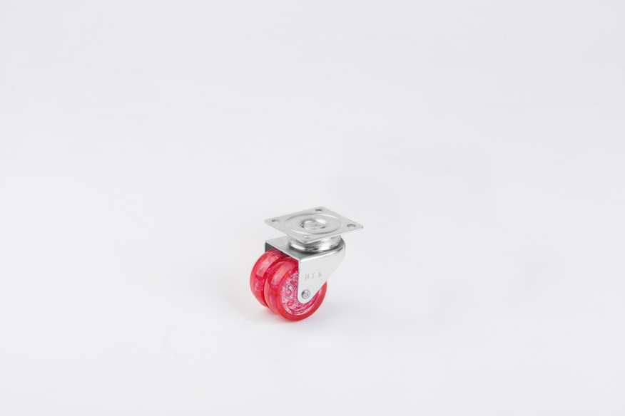 Transparent Double Pulley Disc Caster-Small Caster-Furniture Caster