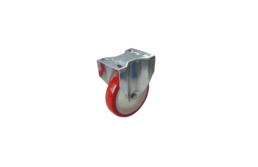Polyamide Polyurethane Plated Fixed Caster In 100-Light Industrial Caster