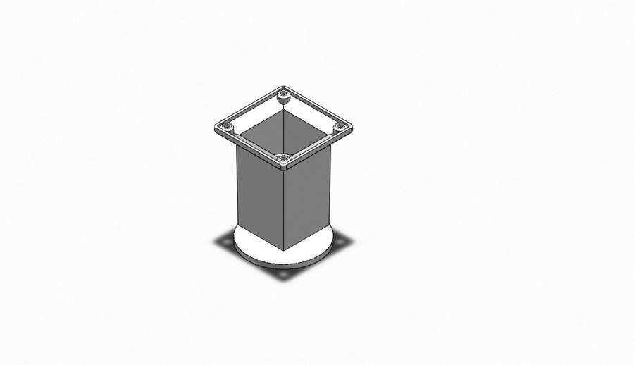 Square Chrome Covered Furniture legs, 10cm