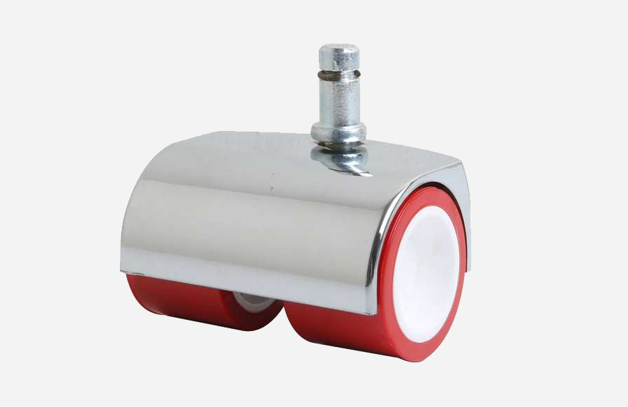 Double Pulley Pin Caster With Chrome Covered-Decorative Furniture wheels