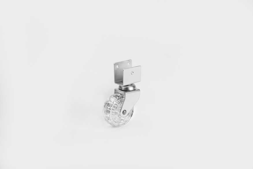 Transparent Pulley Small U Disc Caster In 50*20- Furniture Casters