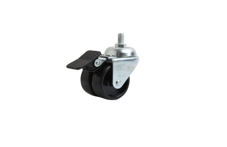 Double Pulley Screw Caster With Brake In 50*20- Furniture Caster