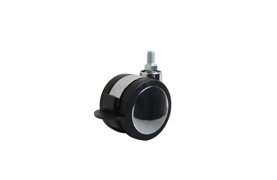 Chrome Screw Caster With Brake In 65mm- Furniture Caster and Wheels