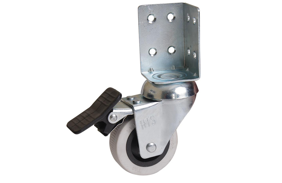 L Corner Disc Caster With Brake In 50*20-Furniture Caster