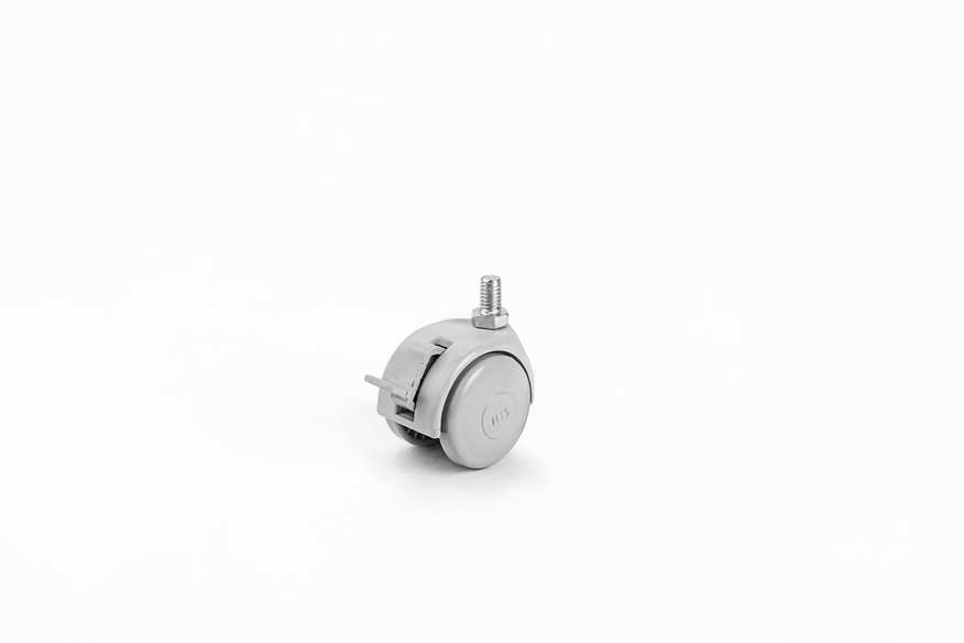 Plastic Grey Big Screw Caster With Brake-Furniture Caster and Wheels