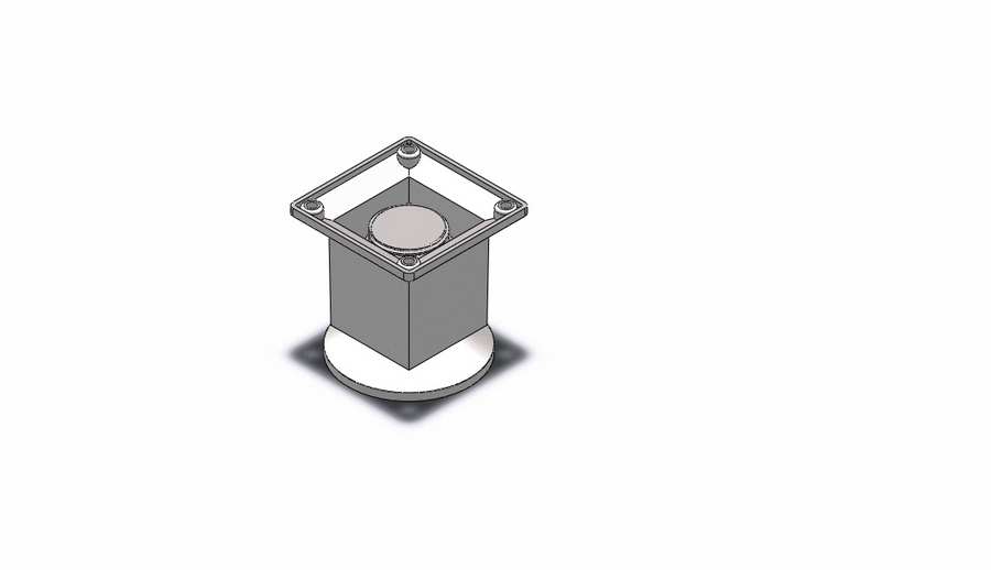 Square Satin Covered  Furniture legs, 8cm
