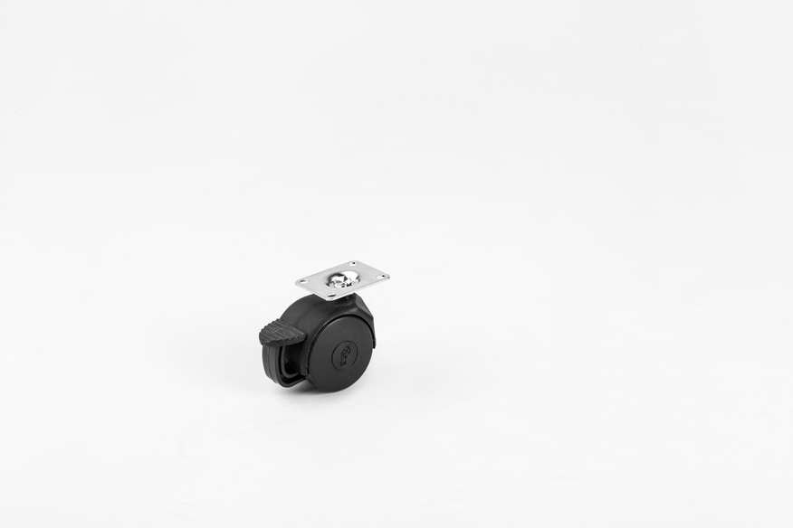 Plastic Disc Caster With Brake In 40mm- Furniture Caster and Wheels