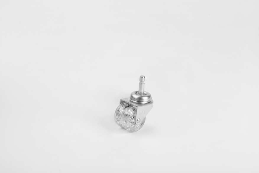 Transparent Double Pulley Pinned  Caster-Small Caster-Furniture Caster