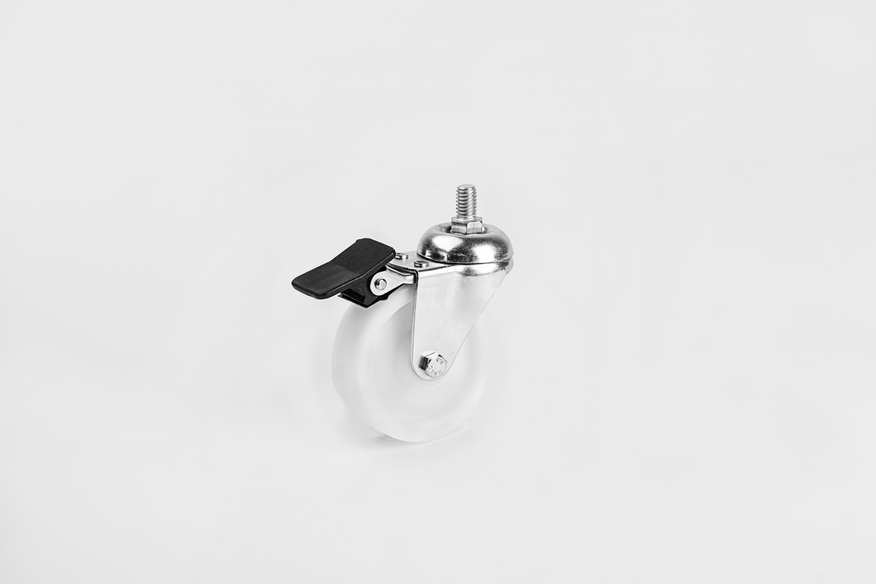 Polyamide Pulley Screwed In 75*25mm Caster With Brake- Furniture Caster and Wheels