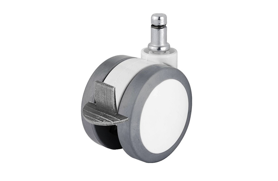Furniture Caster-Plastic Thermo Covered Pin Caster With Brake