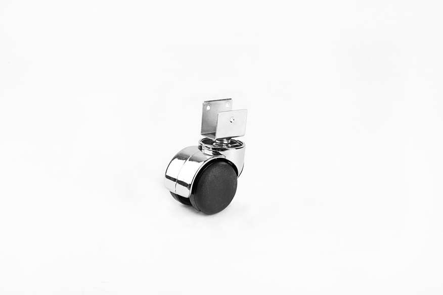 Buro Type Chrome Covered Short U Disc Caster- Furniture Caster