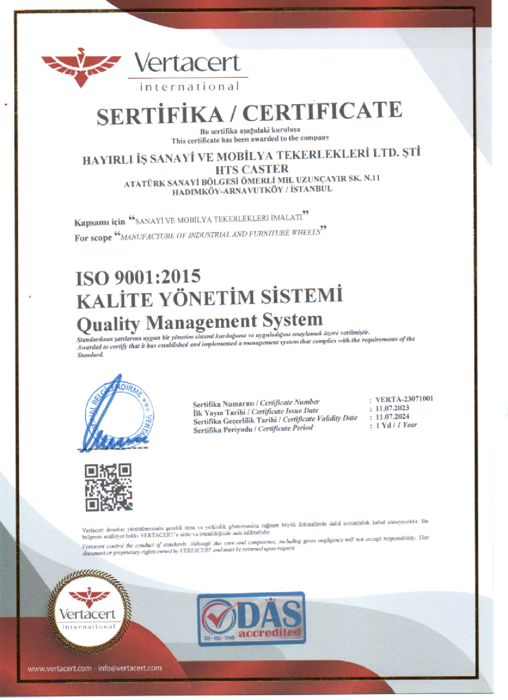 ISO 9001 Quality Management System