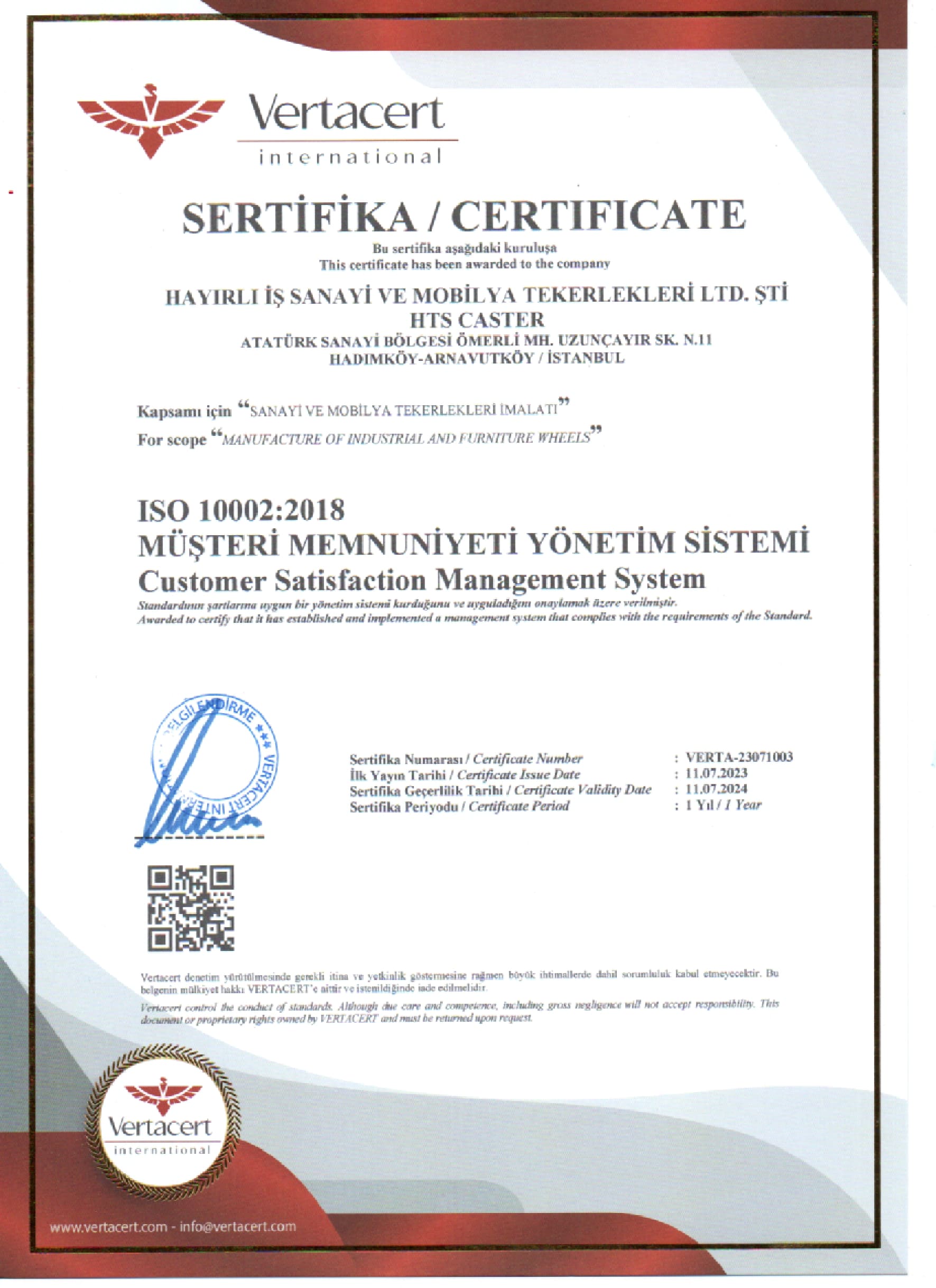 ISO 10002 Customer Satisfaction